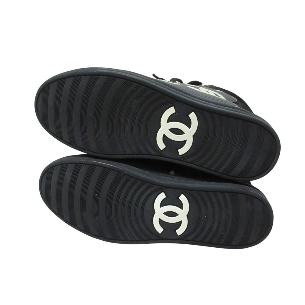 Chanel Paris Dallas Star CC Logo Double Zip High Cut Sneakers — view 7