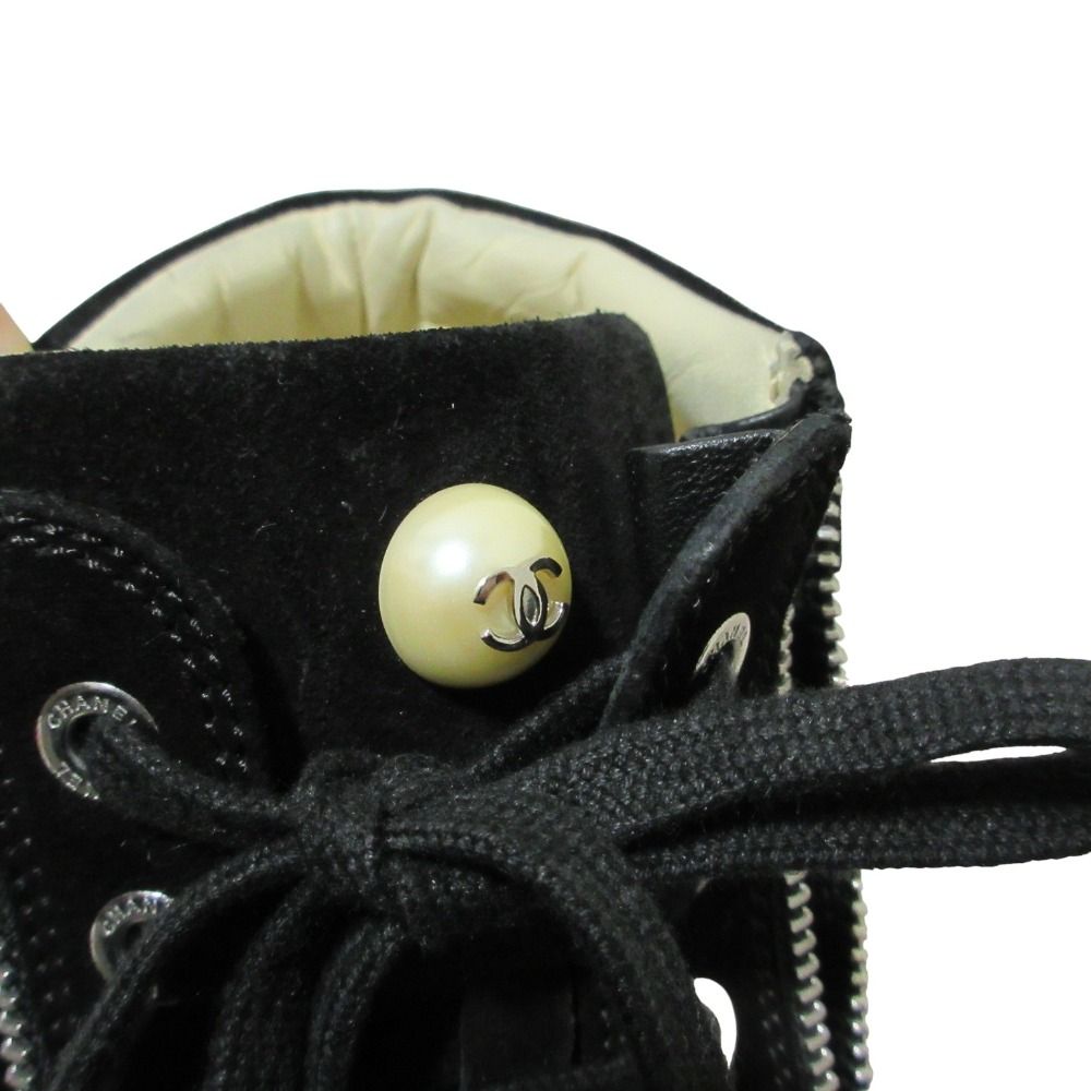 Chanel Paris Dallas Star CC Logo Double Zip High Cut Sneakers — view 8