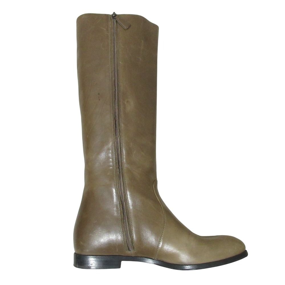 Prada Leather Long Boots 36 Brown — view 7