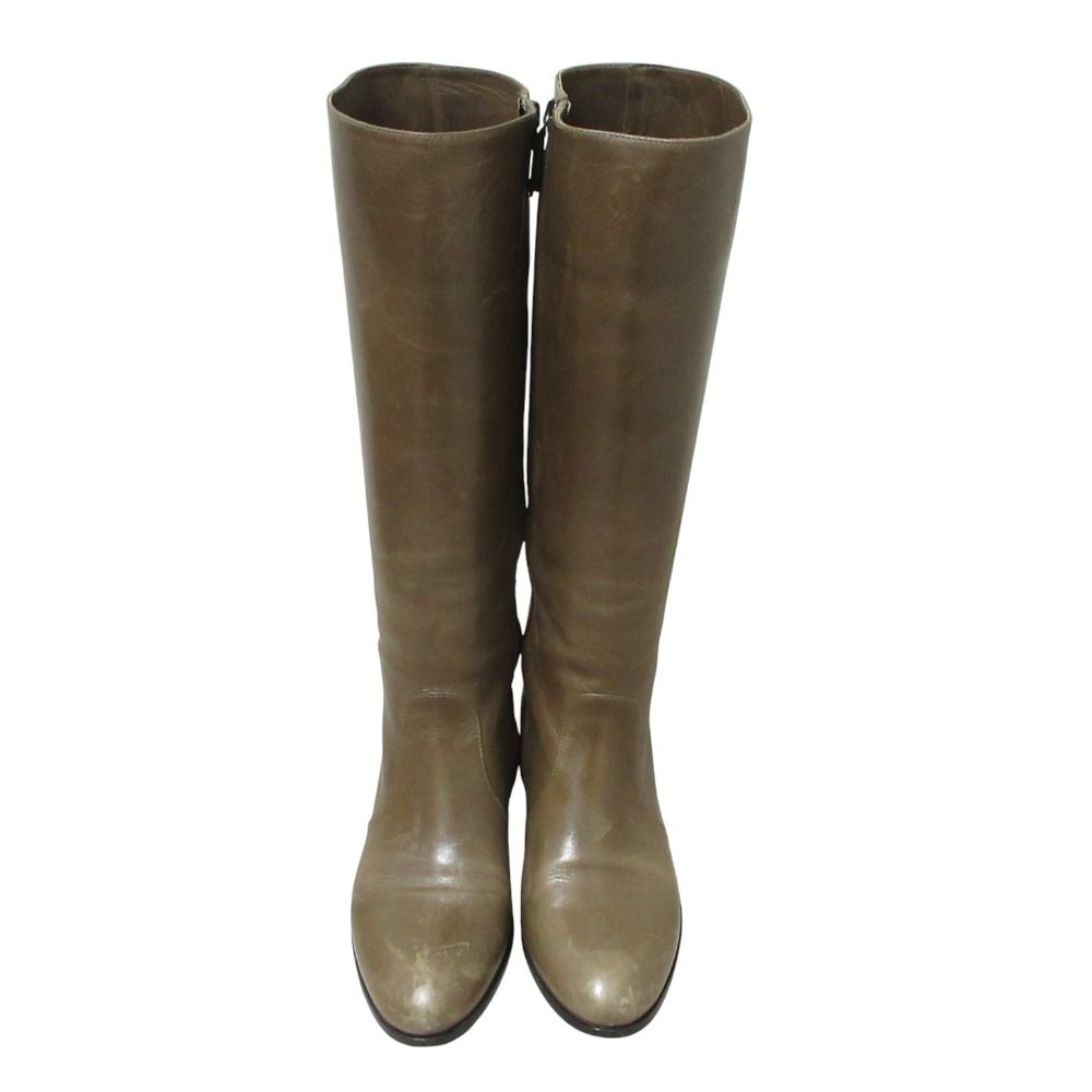 Prada Leather Long Boots 36 Brown — view 5