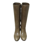 Prada Leather Long Boots 36 Brown — view 5