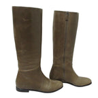 Prada Leather Long Boots 36 Brown — view 2