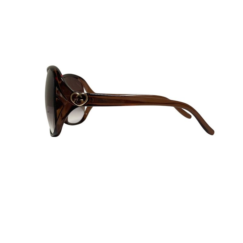 Gucci la Bree Heart Sunglasses S 62 Clear Brown