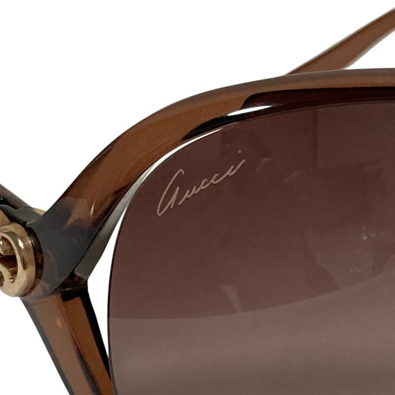 Gucci la Bree Heart Sunglasses S 62 Clear Brown