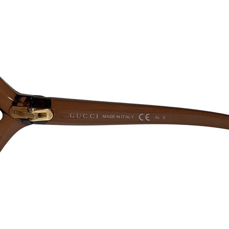 Gucci la Bree Heart Sunglasses S 62 Clear Brown