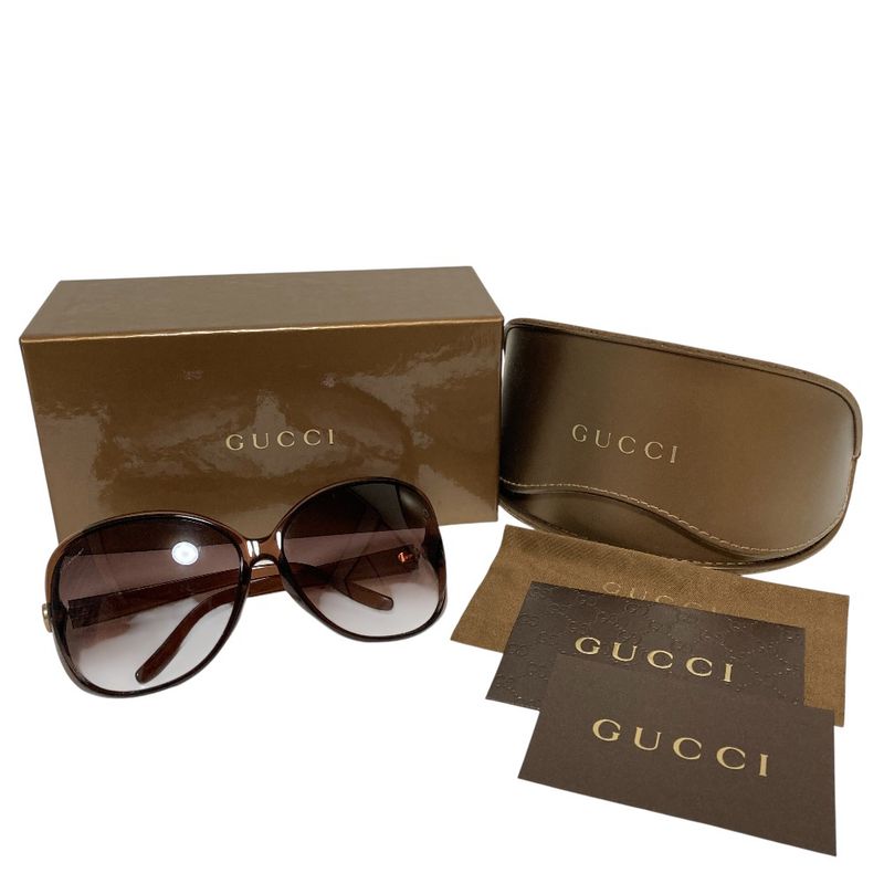 Gucci la Bree Heart Sunglasses S 62 Clear Brown