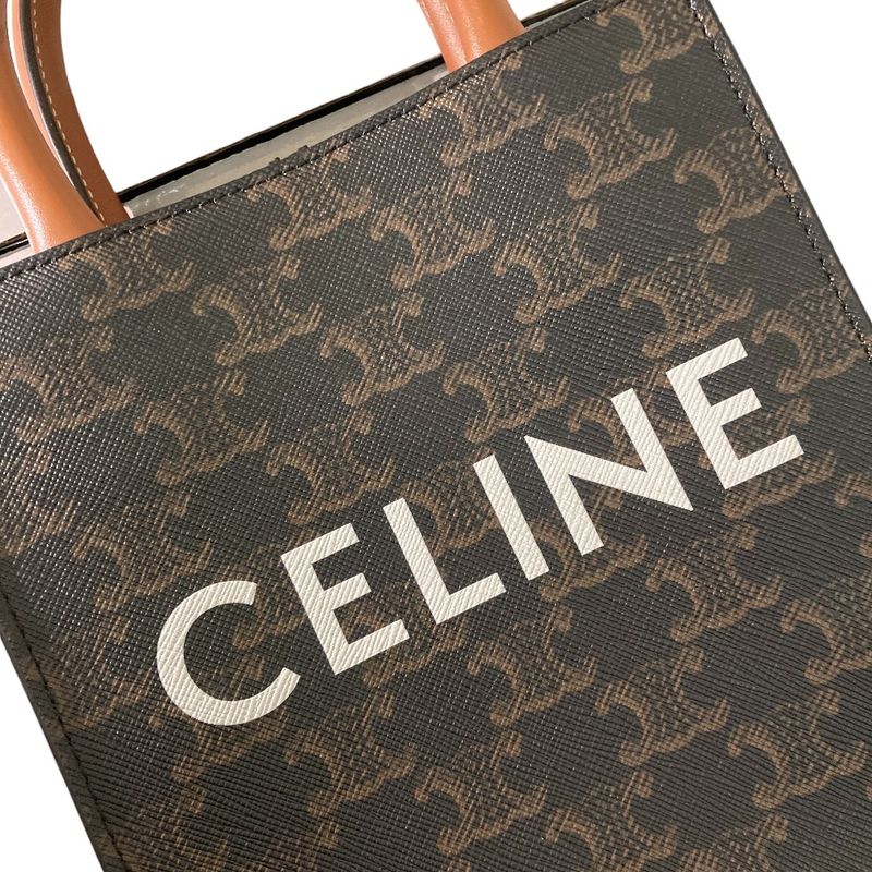 Celine Mini Vertical Triomphe Canvas Cover 2-Way Shoulder Bag