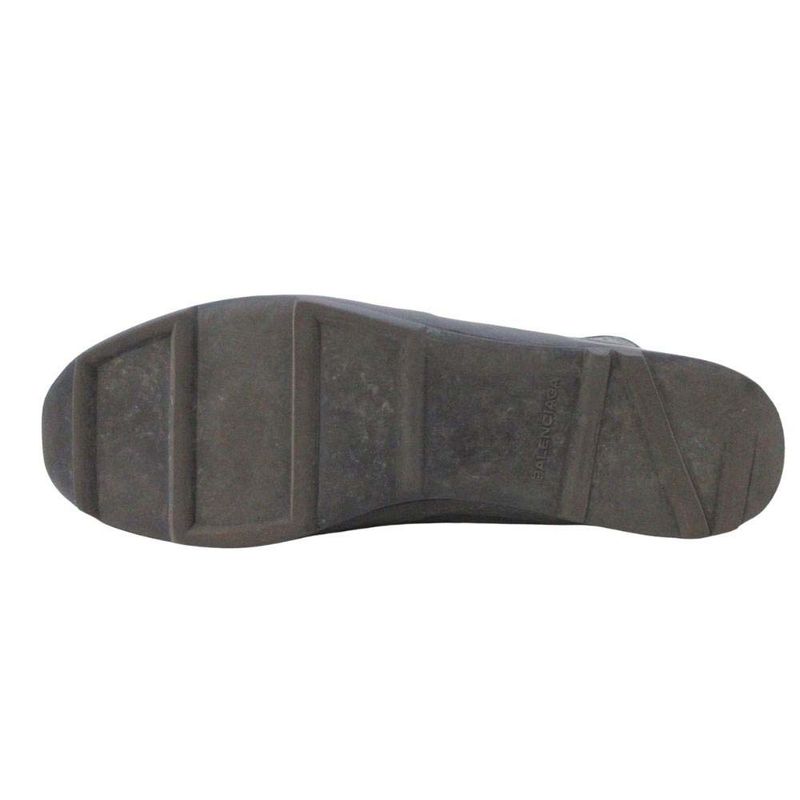 Balenciaga Back Zip Boots Flat Shoes Leather 36 Black