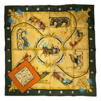Hermes Scarf Silk Carre 90 Plumes Et Grelots Feathers and Bells Green
