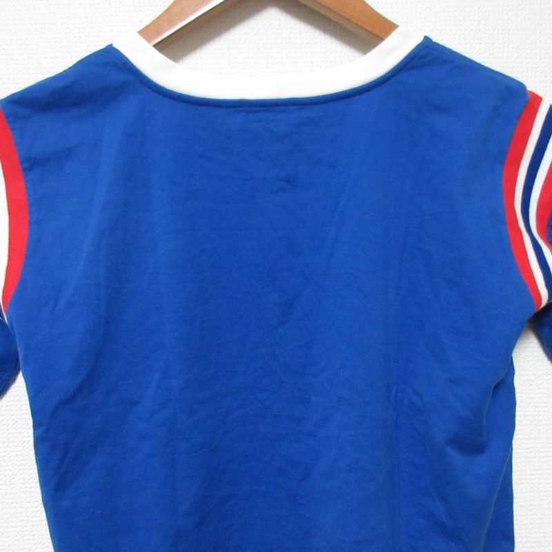 Celine Triomphe Logo Cropped Boxy T-Shirt XS Blue