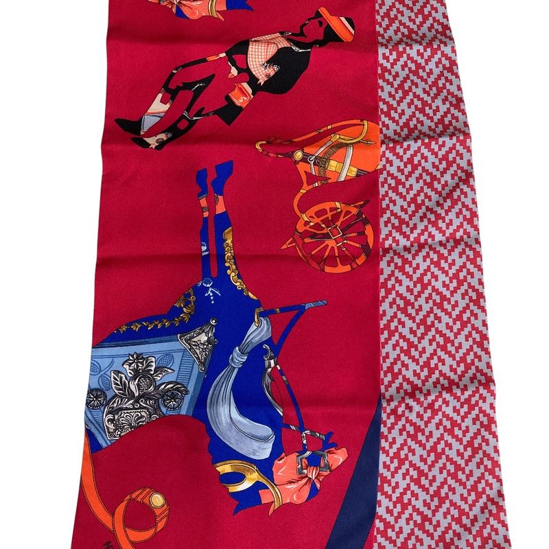 Hermes Silk Maxi Twill Tout en Carre Red Scarf
