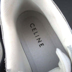 Celine Trainer Low Cut Sneakers Shoes 36 White Navy