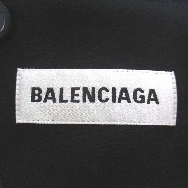 Balenciaga Power Shoulder Single Tailored Jacket 36 Black