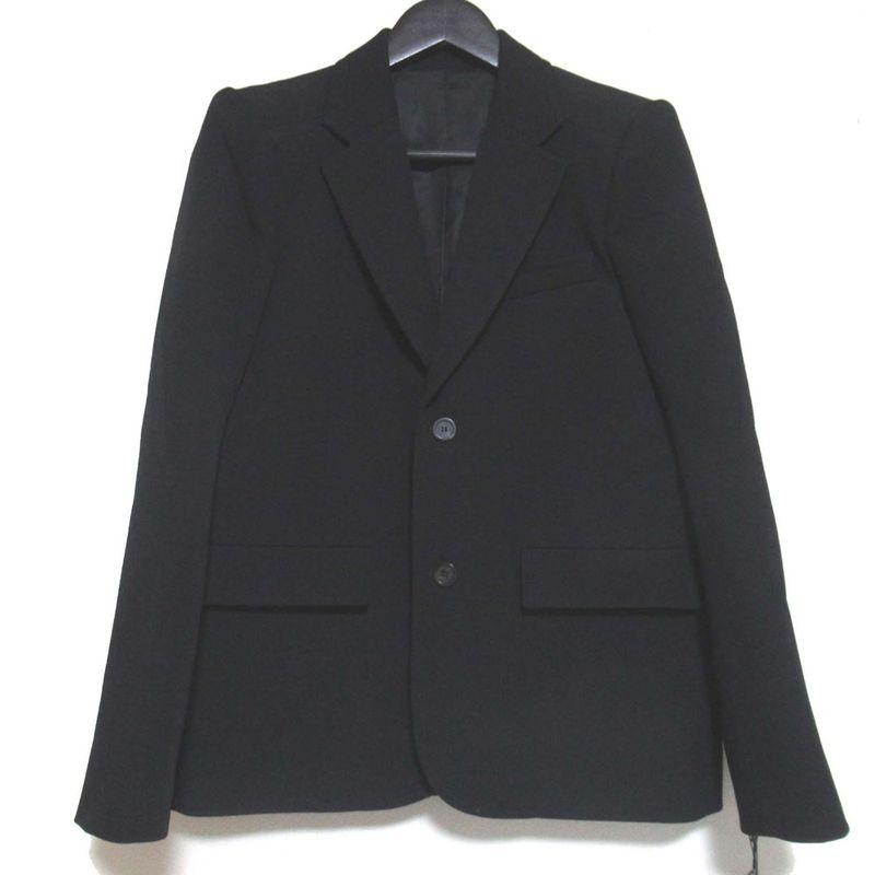 Balenciaga Power Shoulder Single Tailored Jacket 36 Black