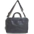 Dior Homme Leather Briefcase Business with PC Pocket Black