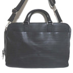 Dior Homme Leather Briefcase Business with PC Pocket Black
