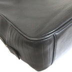 Dior Homme Leather Briefcase Business with PC Pocket Black