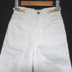 Celine Cleaned Era Triomphe Signature Wide Gaucho Denim Pants