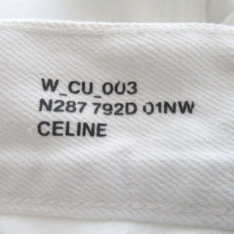Celine Cleaned Era Triomphe Signature Wide Gaucho Denim Pants