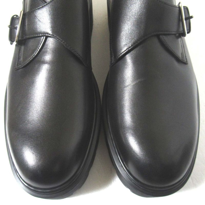 Hermes Happen Leather Single Monk Strap Derby Shoes 43