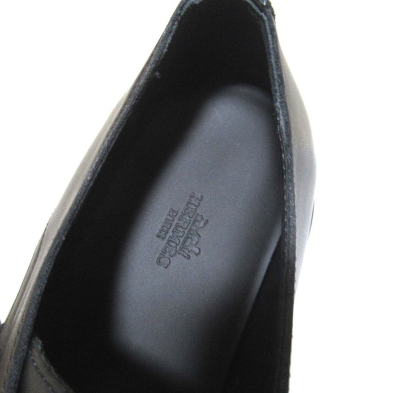 Hermes Happen Leather Single Monk Strap Derby Shoes 43