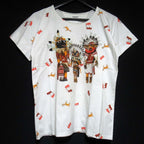 Hermes Kachina Print Short Sleeve T-Shirt 36 White