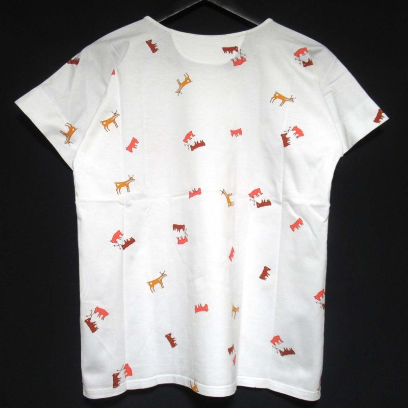 Hermes Kachina Print Short Sleeve T-Shirt 36 White