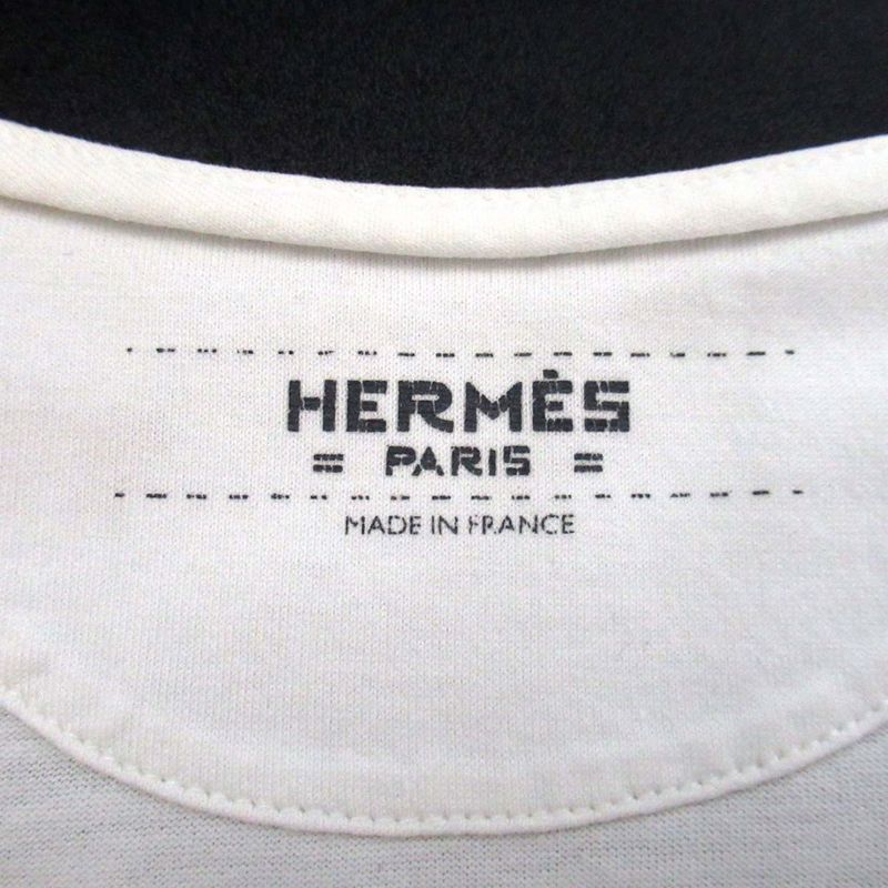 Hermes Kachina Print Short Sleeve T-Shirt 36 White