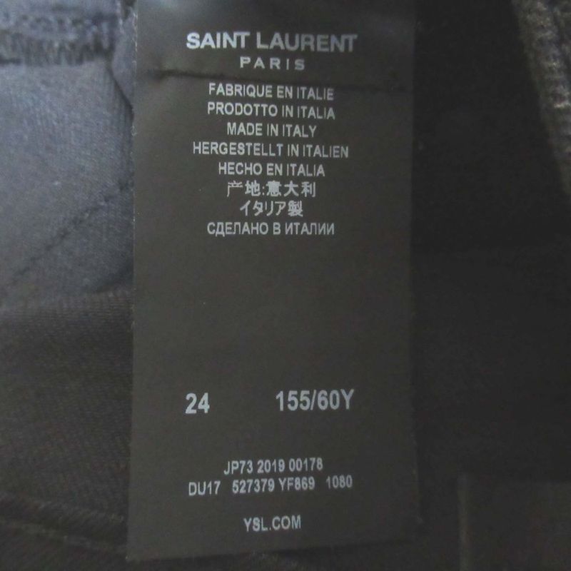Saint Laurent Paris Skinny Jeans Denim Pants 155 Black