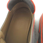 Hermes Volt Suede Piping Sneakers Shoes 36 Gray Orange