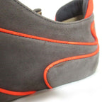Hermes Volt Suede Piping Sneakers Shoes 36 Gray Orange