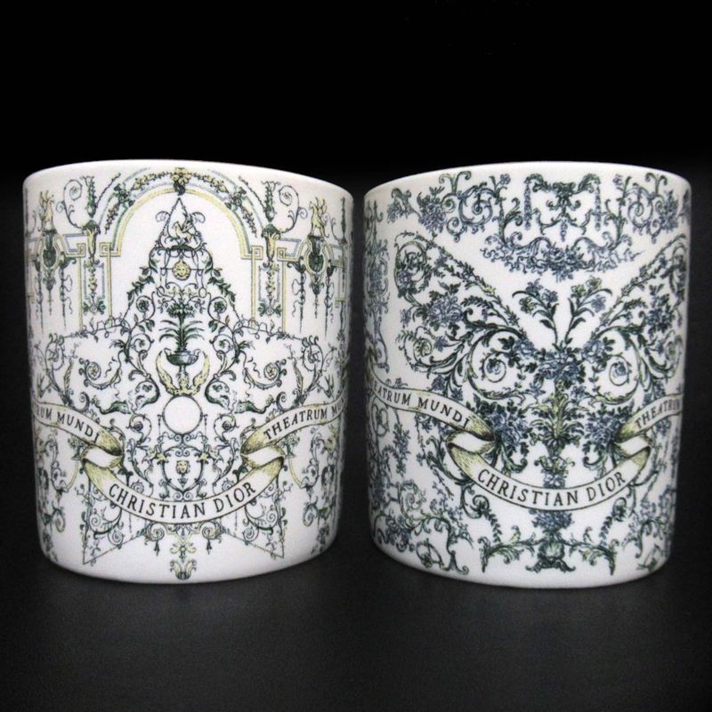 Dior Butterfly Around Candle Set of 2 White Hat