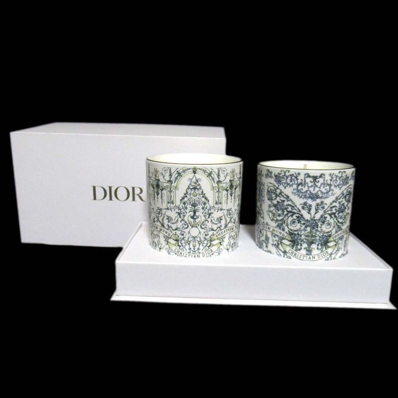 Dior Butterfly Around Candle Set of 2 White Hat