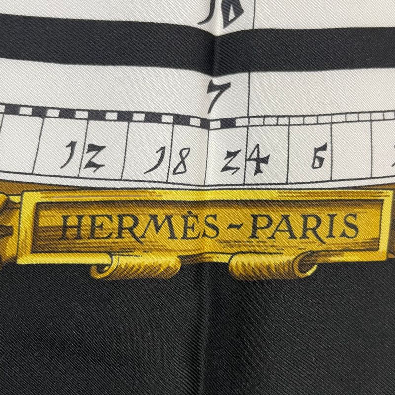 Hermes Scarf Silk Carre 90 Dies ET Hore Astrology Black