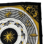 Hermes Scarf Silk Carre 90 Dies ET Hore Astrology Black