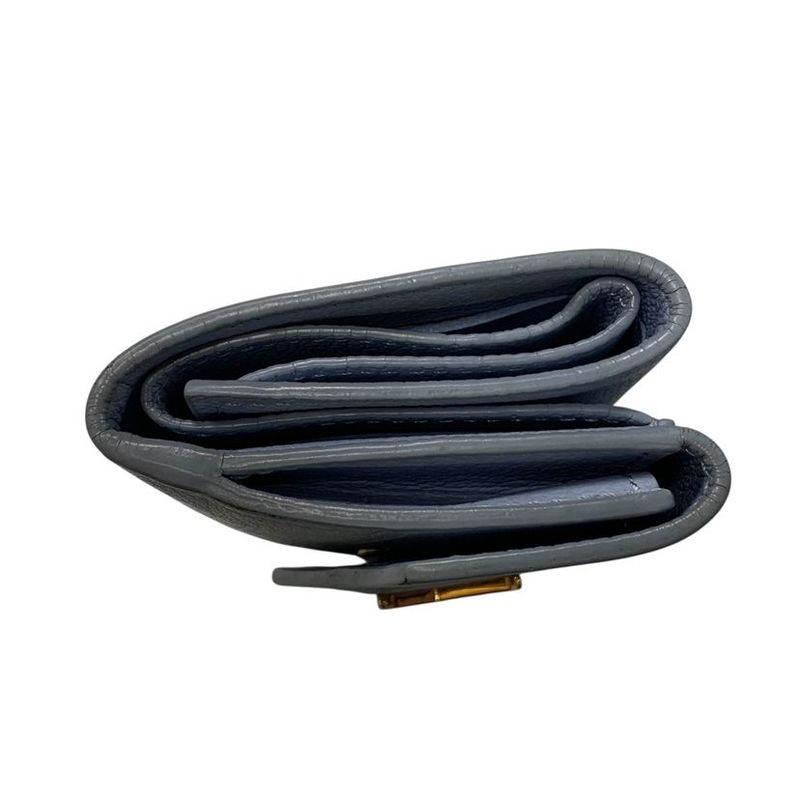 Louis Vuitton Portefeuille Lock Mini Trifold Wallet Blue Loose