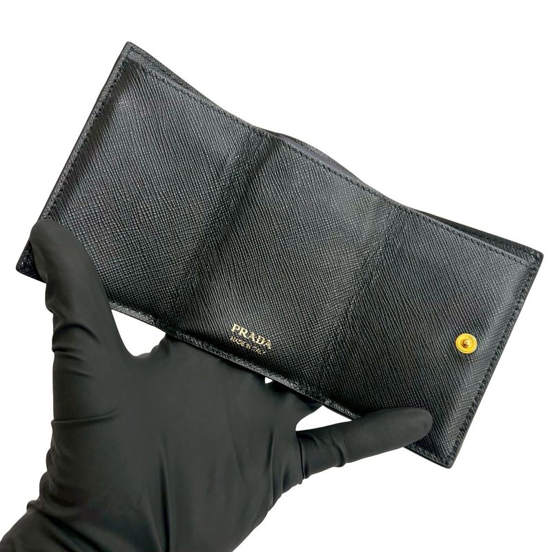 Prada Triangle Logo Saffiano Leather