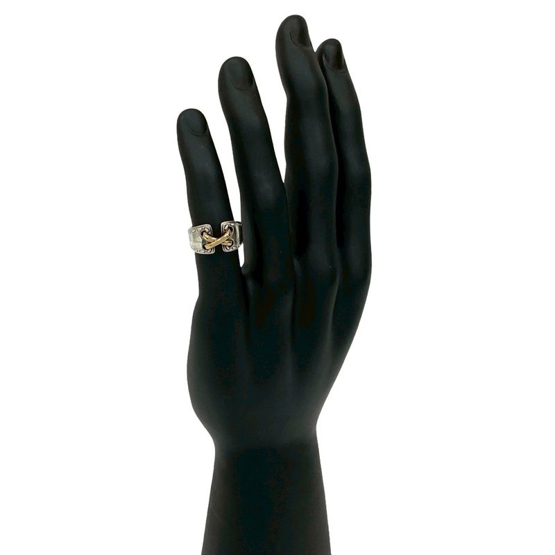 Hermes Mexico Ring 18K Yellow Gold Silver