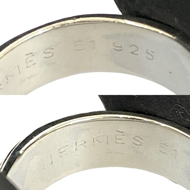 Hermes Mexico Ring 18K Yellow Gold Silver