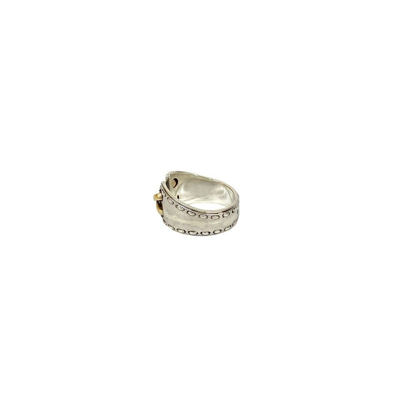 Hermes Mexico Ring 18K Yellow Gold Silver