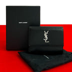 Saint Laurent Box Paris YSL Logo Leather