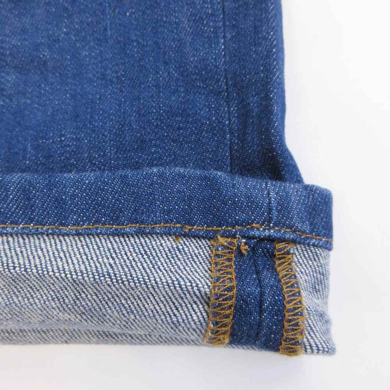 Dolce & Gabbana D&G Cropped Denim Pants Jeans Stretch Logo Patch 27 Indigo Indigo Blue