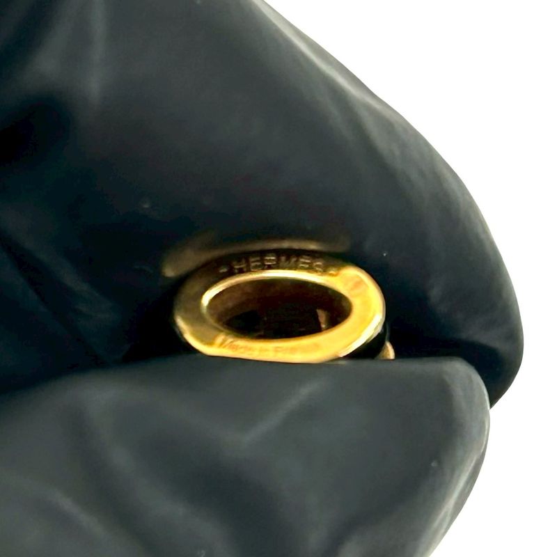 Hermes Box Mini Pop Necklace Pendant Choker Gold Black