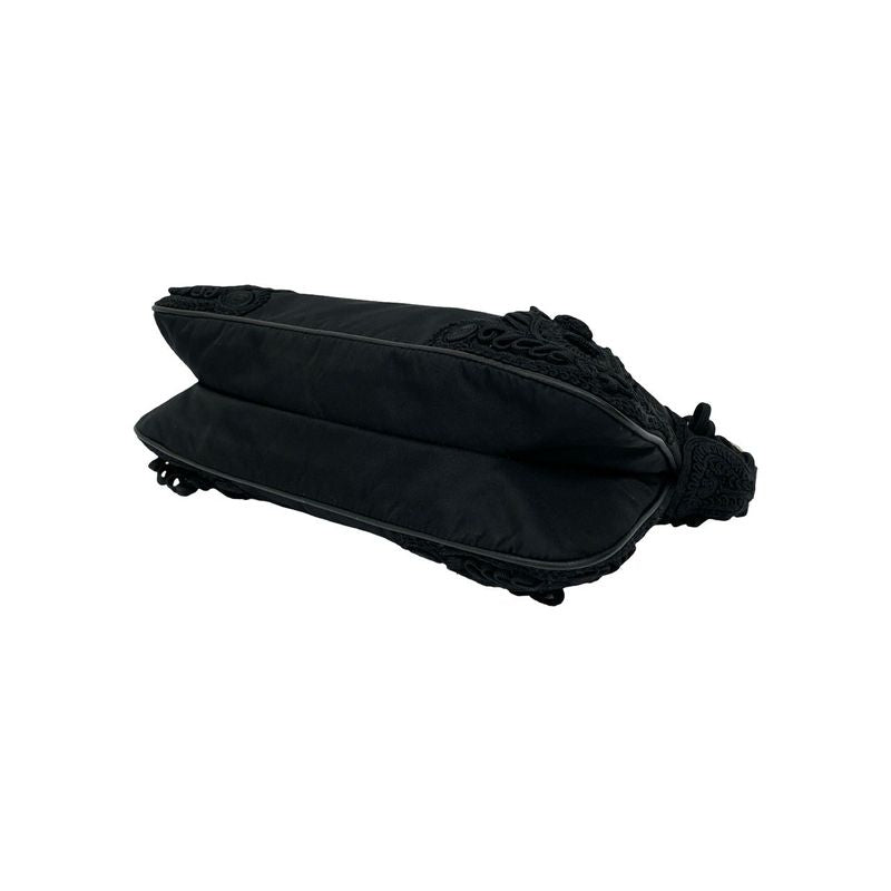 Prada Triangle Logo Nylon Leather Mini Shoulder Bag