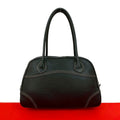 Prada Log Stitch Leather Boston Bag