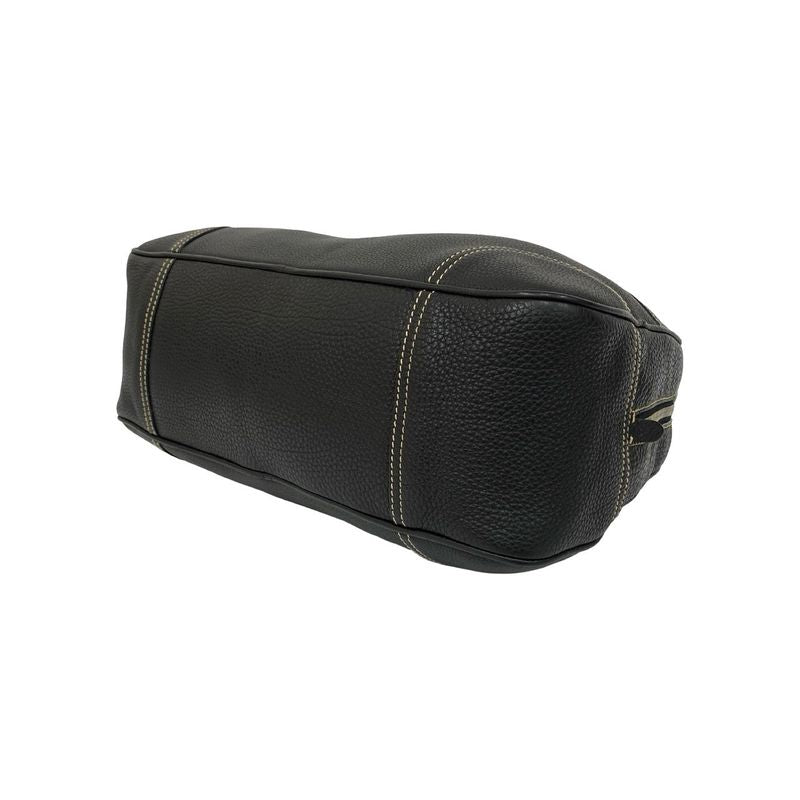 Prada Log Stitch Leather Boston Bag