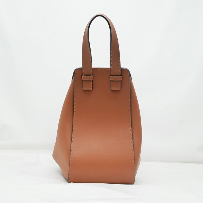 Loewe Hammock Bag Small 2-Way Brown Shoulder Hand Calf Leather