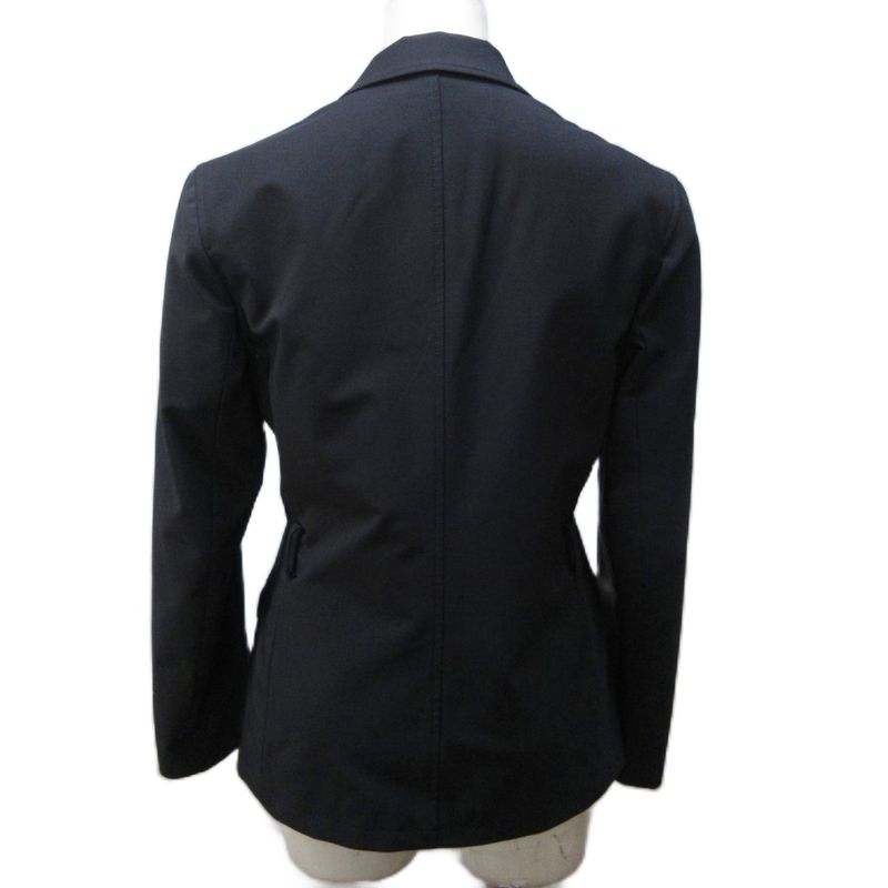 Prada Satin Jacket Coat Stretch 40 M Black