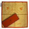 Hermes Scarf Silk Carre 45 Lart Decrire Calligraphy Art Yellow