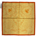 Hermes Scarf Silk Carre 45 Lart Decrire Calligraphy Art Yellow